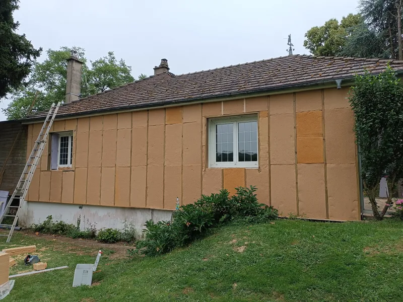 Isolation par l'extérieur avec bardage bois