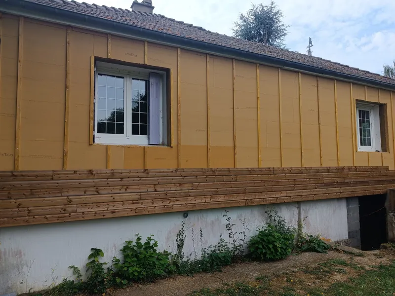 Isolation par l'extérieur avec bardage bois, photo 6