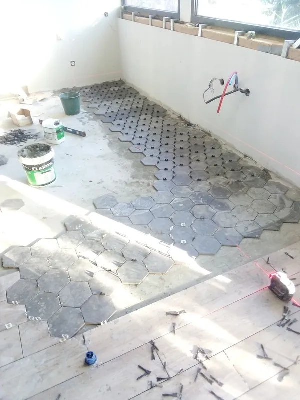 Carrelage bois et hexagones, photo 5